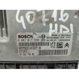 9656974680 CENTRALINA MOTORE PEUGEOT 407 1.6 HDI 2006 BOSCH 0281011558 