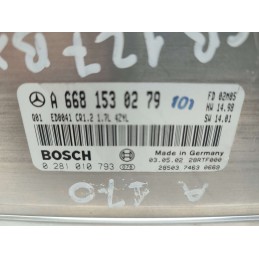 A6681530279  CENTRALINA MOTORE MERCEDES W168 CLASSE A 1.7 CDI 1997-04 BOSCH 0281010793 