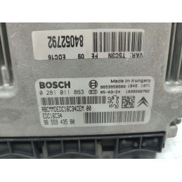 CENTRALINA MOTORE PEUGEOT 307 1.6 HDI 2004 BOSCH 0281011863 9655943580 USATA