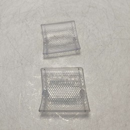 01128200 coppia gemma trasparente fanalino freccia Fiat 128 1969-76 anteriore DX SX bianco Bellù