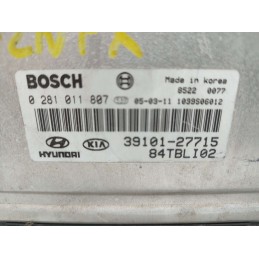 39101-27715 CENTRALINA MOTORE HYUNDAI GETZ 1.5 DIESEL 2002-09 BOSCH 0281011807 