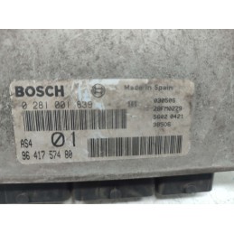 9641757480 CENTRALINA MOTORE CITROËN SAXO 1.5 DIESEL 2000 BOSCH 0281001639 