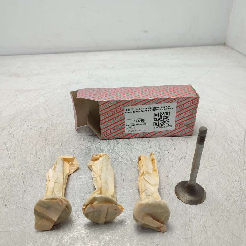 56.03.017 set kit 4 valvole aspirazione Alfa Romeo 33 Alfa Sprint 1.3 1350cc 98x8x38 mm