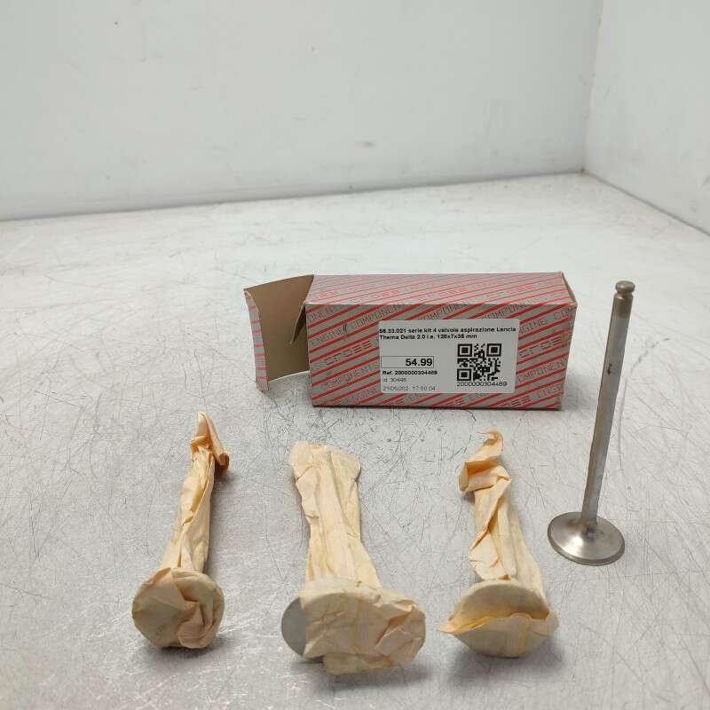 56.33.021 serie kit 4 valvole aspirazione Lancia Thema Delta 2.0 i.e. 128x7x35 mm