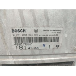 46817802 CENTRALINA MOTORE FIAT MAREA 1.9 JTD 1996 BOSCH 0281010342  