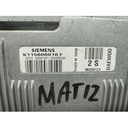 96259124 CENTRALINA MOTORE DAEWOO MATIZ 800CC 1998-05 SIEMENS K115000010F 