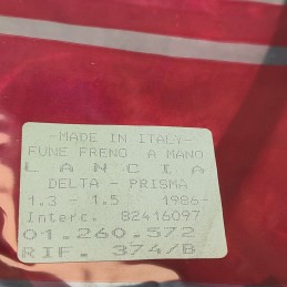 82416097 Cavo fune freno a mano di stazionamento Lancia Delta Prisma 1.3 1.5 1986 01260572