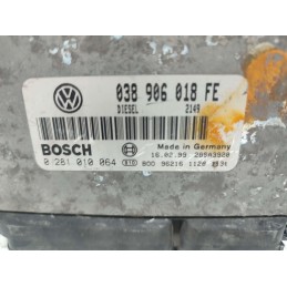 038906018FE CENTRALINA MOTORE VOLKSWAGEN PASSAT B5 1.9 TDI 81KW 1999 BOSCH 0281010064 CARCASSA ROTTAUSATA