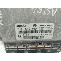 90589736 CENTRALINA MOTORE OPEL ASTRA G 1.7 TD 50KW 68CV 1998 BOSCH 0281001670 