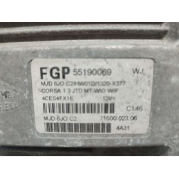 55190069 CENTRALINA MOTORE OPEL CORSA C 1.3 DTI 2003 MARELLI MJD6JOC2 
