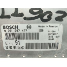 CENTRALINA MOTORE PEUGEOT 206 CC MK2 1.6 16V 2003-09 BOSCH 0261207477 9643218980 USATA