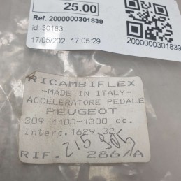 162932 Cavo acceleratore a pedale Peugeot 309 1.1 1.3 1985-89