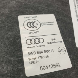 8W0864800A tappeto pannello insonorizzatore  Audi A4 B9 Avant S-line  2.0 110 KW 2016 DEU