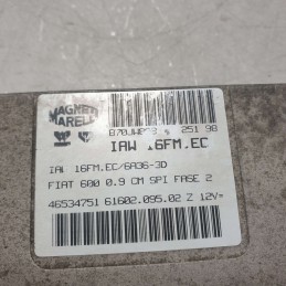 46534751 CENTRALINA MOTORE FIAT SEICENTO 900CC MAGNETI IAW16FMEC