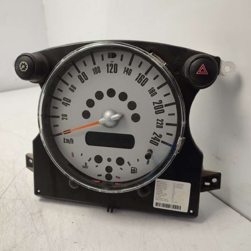 67379411 Quadro strumenti contachilometri Mini Cooper R50 1.6benz W10B16A 2001
