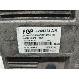 CENTRALINA MOTORE SUZUKI SWIFT MK4 1.3 MJT MARELLI MJD6JOS5 7160003901 55195173 USATA