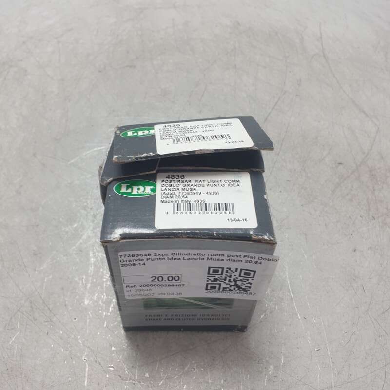 77363849 2xpz Cilindretto ruota post Fiat Doblo' Grande Punto Idea Lancia Musa diam 20.64 2005-14