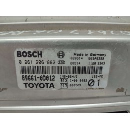 CENTRALINA MOTORE TOYOTA YARIS 1.0 BENZINA VVTI BOSCH 0261206882 89661-0D012 USATA