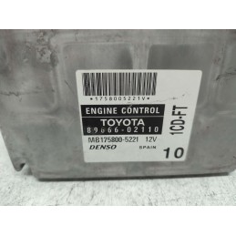 89666-02110 CENTRALINA MOTORE TOYOTA COROLLA 2.0 D4D 2003 DENSO MB175800-5221 1CD-FT 
