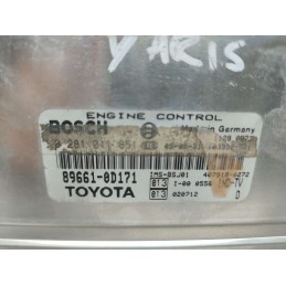 CENTRALINA MOTORE TOYOTA YARIS 1.4 D4D 55KW 2005 BOSCH 0281011651 896610D171 USATA