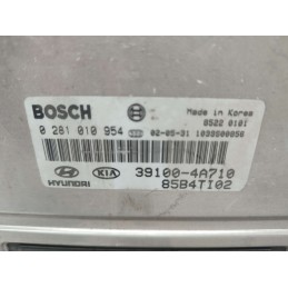39100-4A710 CENTRALINA MOTORE KIA SORENTO MK1 2.5 CRD 2002 BOSCH 0281010954 85B4TI02 USATA