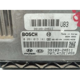 39103-2A511 CENTRALINA MOTORE HYUNDAI GETZ 1.5 CRDI 110CV 2002 BOSCH 0281013141 70TL4T2EI05S 