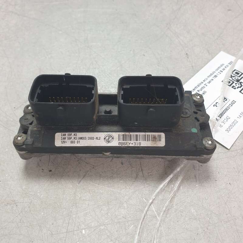 46808846 centralina ecu modulo controllo motore Fiat Punto 2° serie 188 1.2 B 44 KW 2005 Magneti Marelli