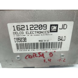 16212209 CENTRALINA MOTORE OPEL CORSA B MK2 1.2 BENZINA 1993-00 DELCO  D95030 BWLD ATTENZIONARE FOTO CONNETTORE