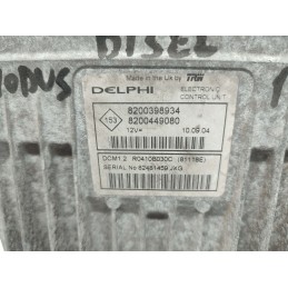  8200449080  CENTRALINA MOTORE RENAULT MODUS MK1 1.5 DIESEL 2007 DELPHI R410B030C 8200398934