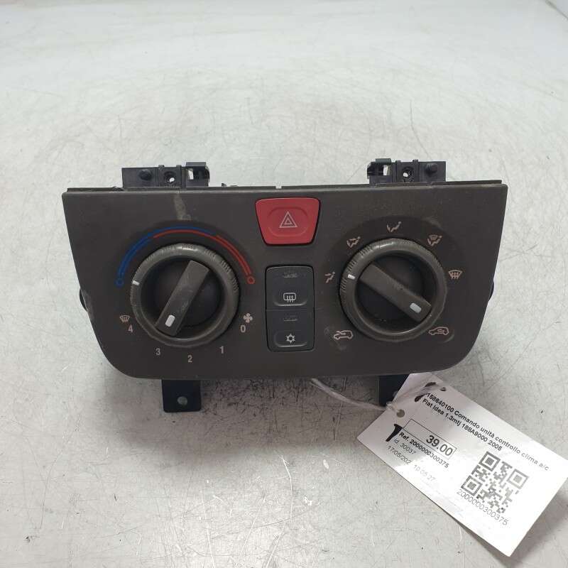 158640100 Comando unità controllo clima a/c Fiat Idea 1.3mtj 188A9000 2005