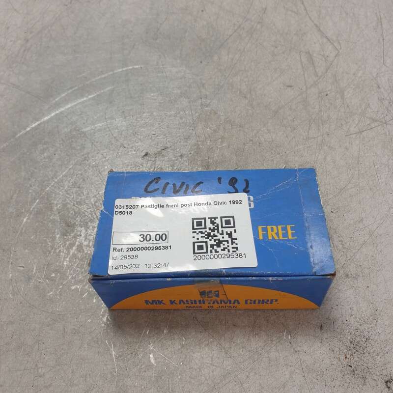 0315207 Pastiglie freni post Honda Civic 1992 D5018