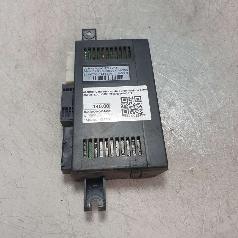 6938084 Centralina modulo illuminazione BMW X53 X5 3.0D 306D1 2003 6016200014