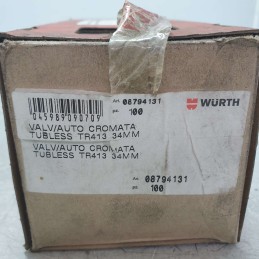 08794131 50 pezzi valvole cromate cerchi universali tubless TR413 34mm Wurth