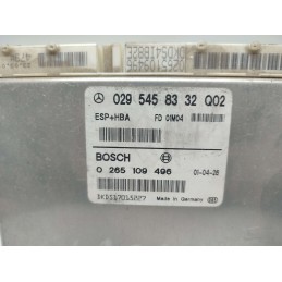 0295458332  CENTRALINA ABS ESP ASR FRENI MERCEDES W168 CLASSE A 1.7 TD 2002 BOSCH 0265109496 