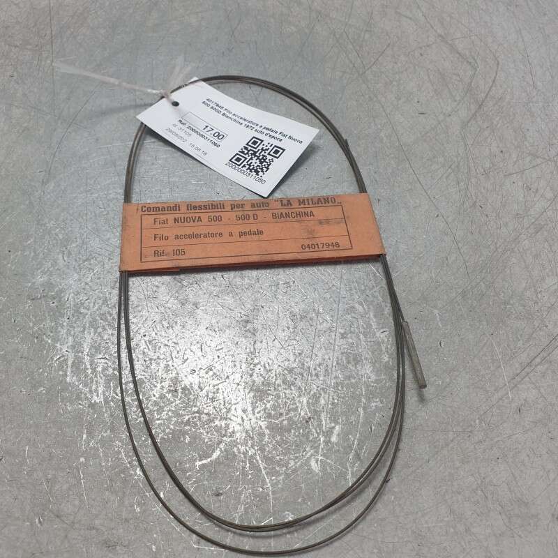 4017948 Filo acceleratore a pedale Fiat Nuova 500 500D Bianchina 1972 auto d'epoca