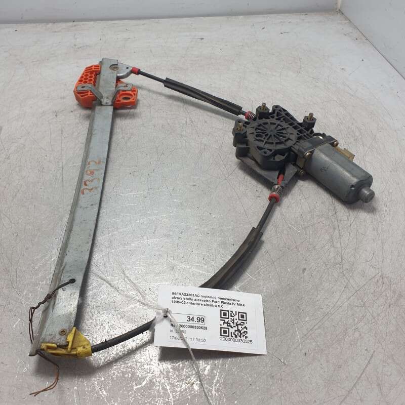 96FGA23201AC motorino meccanismo alzacristallo alzavetro Ford Fiesta IV MK4 5P 1995-02 anteriore sinsitro SX