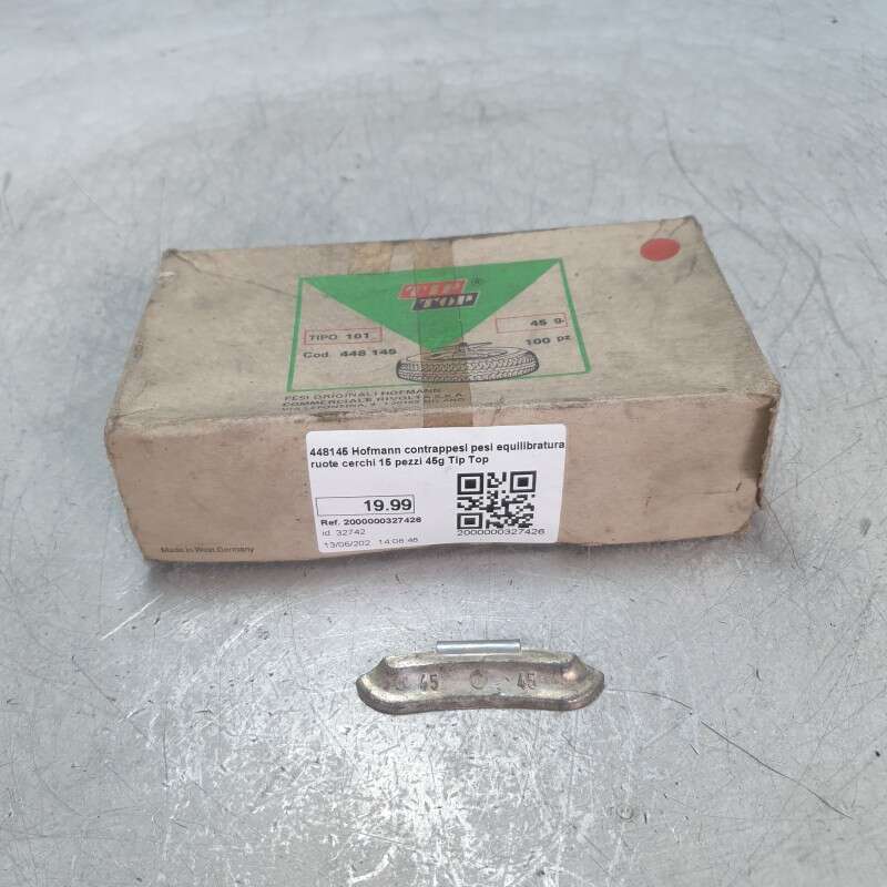 448145 Hofmann contrappesi pesi equilibratura ruote cerchi 15 pezzi 45g Tip Top