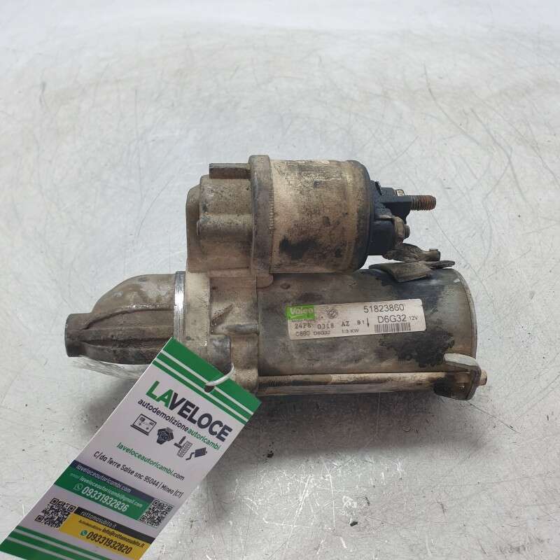 51823860 motorino avviamento Fiat 500 312 1.3 MJT 55 KW 2009 Valeo