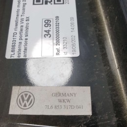 7L6853317D rivestimento modanatura finitura esterna portiera VW Touareg 2.5d BAC 2004 anteriore sinistro SX