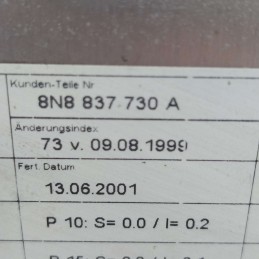 8N8837730A telaio meccanismo alzavetro alzacristallo Audi TT 8N MK1 1.8 Turbo 20V 225 CV 4X4 2001 portiera anteriore destra DX