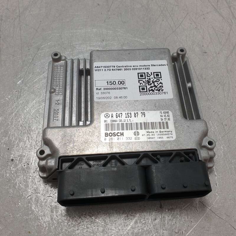 A6471530779 Centralina ecu motore Mercedes E W211 2.7D 647961 2003 0281011332