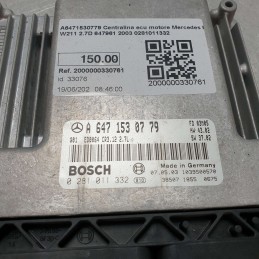 A6471530779 Centralina ecu motore Mercedes E W211 2.7D 647961 2003 0281011332