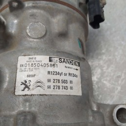9827850380 Compressore clima a/c aria condizionata Peugeot 208 1.6d 55kw BH02 2019 impianto bosch