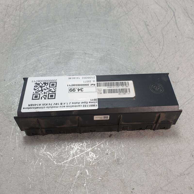 13581132 centralina ecu modulo climatizzatore clima Opel Astra J 1.4 B 16V 74 KW A14XER 2011