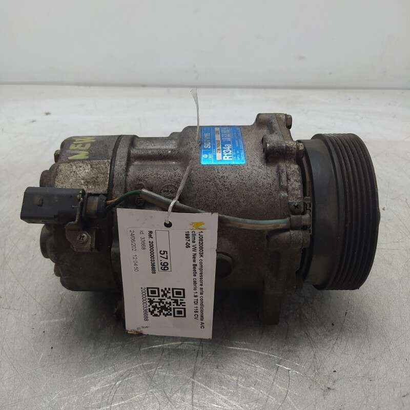 1J0820803K compressore aria condizionata A/C clima VW New Beetle cabrio 1.9 TDI 115 CV 1997-05