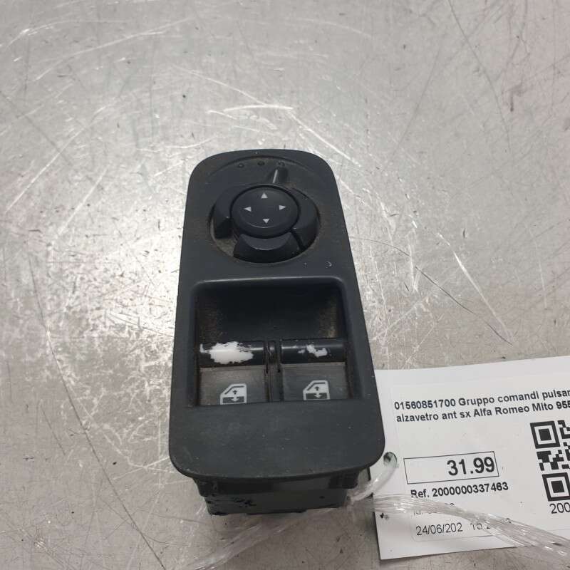 01560851700 Gruppo comandi pulsanti alzavetro ant sx Alfa Romeo Mito 955 2008-18