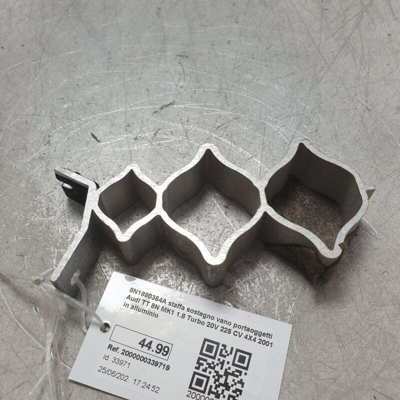 8N1880354A staffa sostegno vano portaoggetti Audi TT 8N MK1 1.8 Turbo 20V 225 CV 4X4 2001 in alluminio