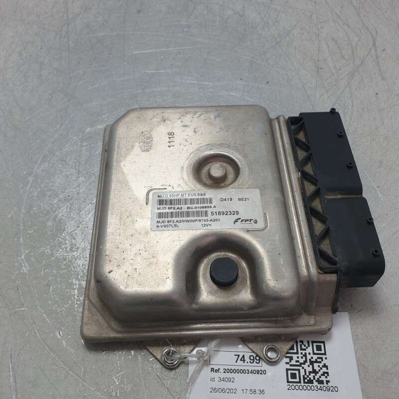 51892329 centralina ecu modulo controllo motore Alfa Romeo Mito 955 1.3 MJT 95CV 2012-18 Magneti Marelli