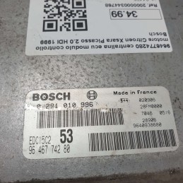 9646774280 centralina ecu modulo controllo motore Citroen Xsara Picasso 2.0 HDI 1999 Bosch