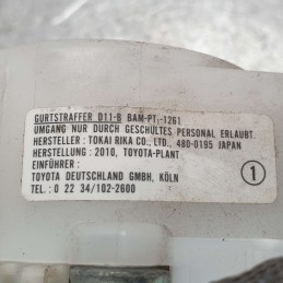J082512 Cintura di sicurezza con pretensionatore ant dx Toyota Prius XW30 Ibrid 1.8 HSD 73 KW 99 CV 2009-15